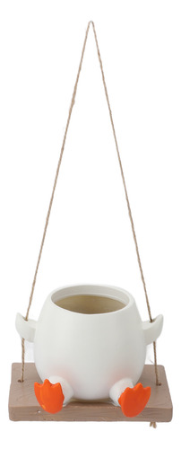 Maceta Con Forma De Columpio, Bonita Decoración De Resina Co