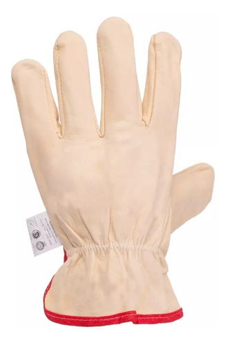 Imagen 5 de 9 de 24 Pares Guantes Cuero Vaqueta 1/2 Medio Paseo Amarillo Prof