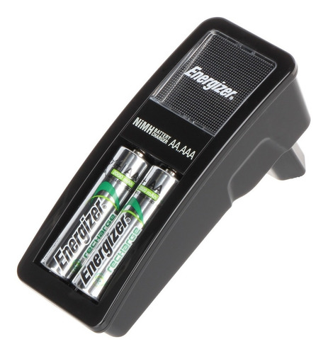 Cargador Energizer Mini + 2 Pilas Recargables Aa 1350mah