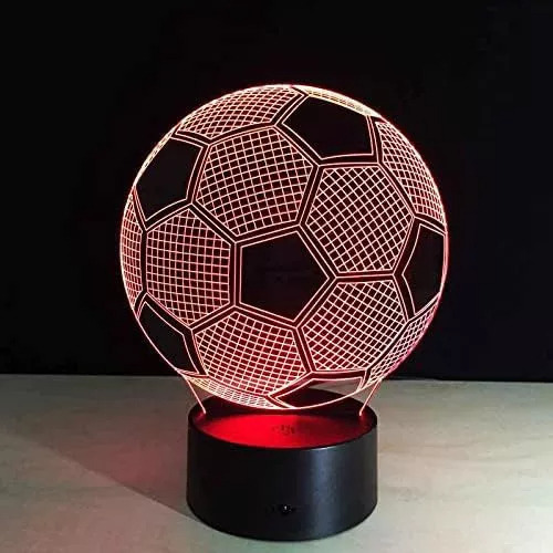 ! Luces De Mesa 3d Con Colores En Forma De Balón De Fútbol,