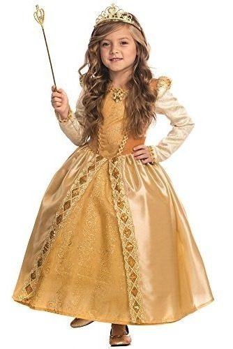 Disfraz Para Niña Princesa Mágica Dorada Talla L (12-14)