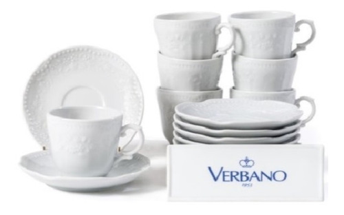 Taza De Café Con Plato Porcelana Mozart Verbano X6