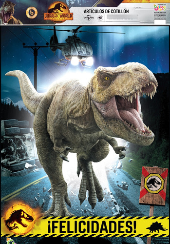 Afiche Jurassic World Cumple Cartel Deco Disney Original