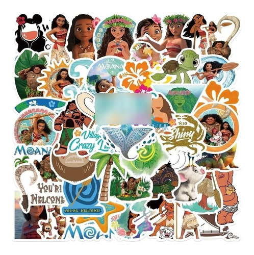 Moana - Set De 50 Stickers / Calcomanias / Pegatinas