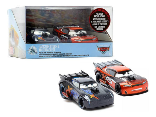 Jackson Storm+ Tim Treadless Pull Back Set De Metal - Disney