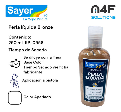 Perla Líquida Sayer Automotiva Kp-0956 Bronze Aperlado 250ml