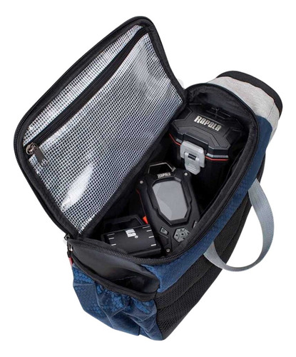 Mochila Maleta Rapala Countdown Utility Pack Para Pesca Color Gris con azul