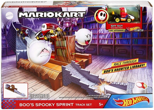 Hot Wheels Mario Kart Circuito Pista Saltos De Boo + Shy Guy