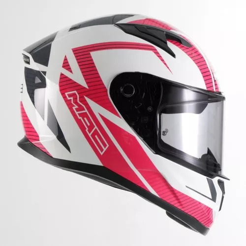 Casco Moto Integral Mac Speed Riot Pink Dama Mujer Znorte