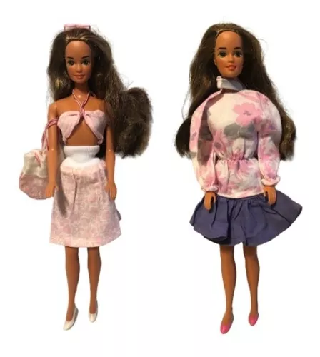 Roupas Boneca Barbie Antiga Anos 90 Combo 2 Roupas+2 Sapatos