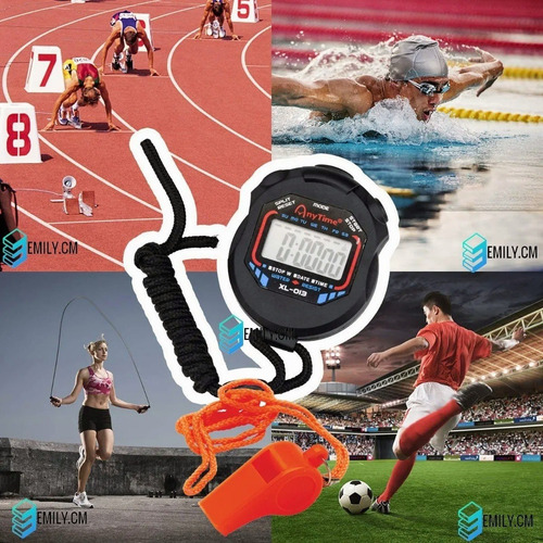 Cronómetro Digital E Impermeable Para Deporte Con Silbato