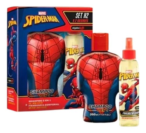 Set Spiderman Marvel Shampoo 2en1 + Body Splash Algabo Niños