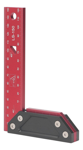 . Carpintaria De 150mm Régua De Ângulo Dobro De 45 Graus,