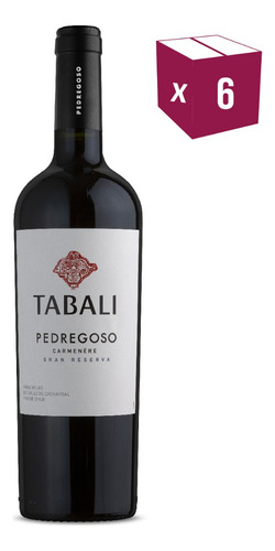 Viña Tabali, Pedregoso Gran Reserva Carmenere 750 Ml X6 Un