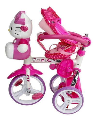 Imagen 3 de 11 de Triciclo Prinsel Candy Hello Kitty rosa