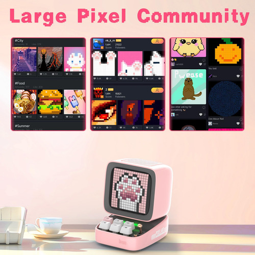 Divoom Ditoopro Pixel Art Speaker, Altavoz Bluetooth Retro R