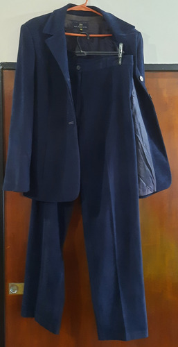 Traje De Mujer( Blazer Y Pantalón) Elegante,azul,talle 46 (Usado)