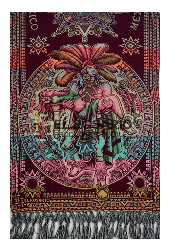 Souvenir México Rebozo Artesanal - Diseños (4 Pack) Color Amor Eterno/colorín Magenta