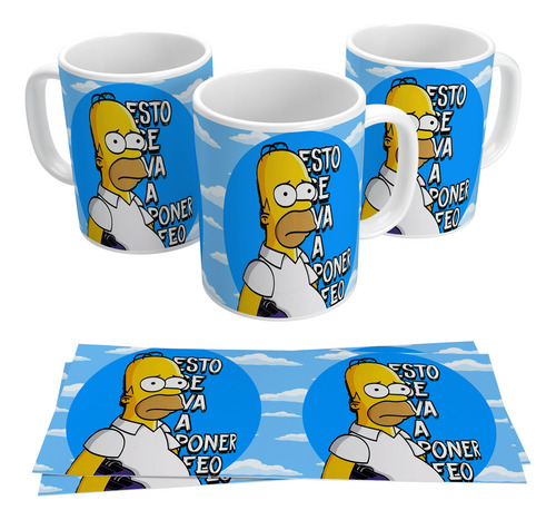 Taza Homero Simpsons Esto Se Va A Poner Feo Frases 02