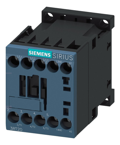 Contator 7a 24V 3kw 3 polos+1 NA S00 Siemens 3rt2015-1ab01