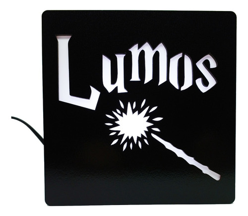 Luminária Mesa Abajur Decorativo Quarto Harry Potter Lumos