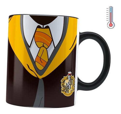 Taza Magica Harry Potter Casas Uniforme Escudos Hogwarts