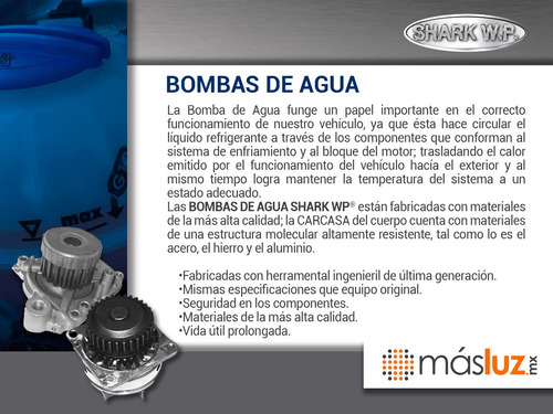 (1) Bomba Agua Nissan Sentra 1.6l 4 Cil Turbo 17/20 Shark