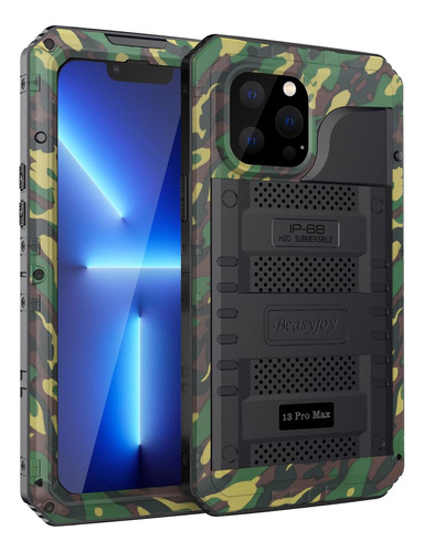 Funda Para iPhone 13 Pro Max Heavy Duty Impermeable Camo