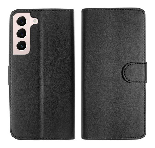 Imagen 2 de 3 de Estuche Protector Samsung S22 Billetera Negro - 69 Cases