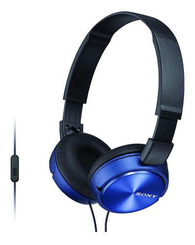 Imagen 1 de 3 de Audífonos Sony Mdr Zx310ap Plegable Con Cable Azul