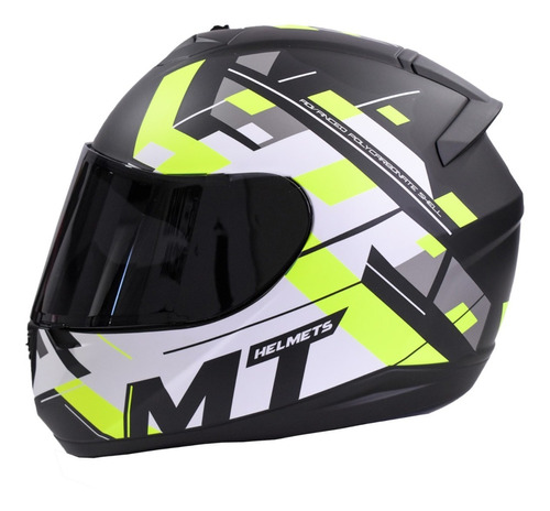 Casco Para Moto Mt Helmets Alamo Evo Unlocked Amarillo Fluo