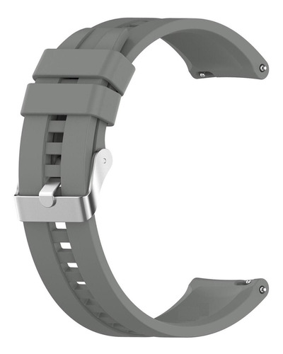 Correa de reloj universal de silicona, 20 mm, 22 mm, conexión rápida, color gris