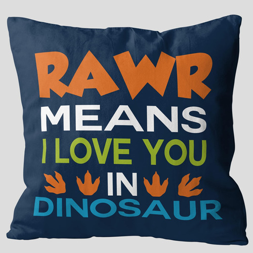 Rawr Significa Que Te Amo En Fundas De Almohada De Dinosauri