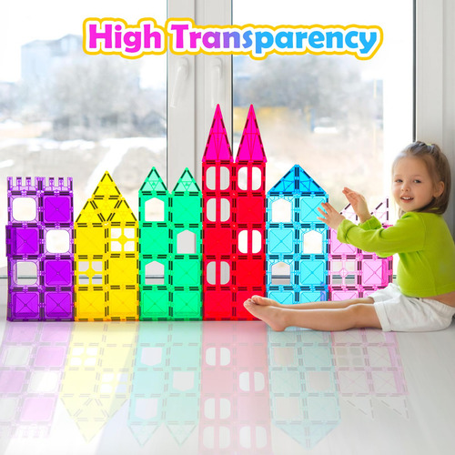 Bloques De Construcción 3d Diytoy De Magnetic Tiles Diytoy P