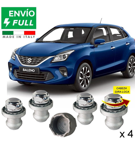 Kit 4 Pernos Seguridad 12 X 1.5  Nuevo Suzuki Baleno  - Full