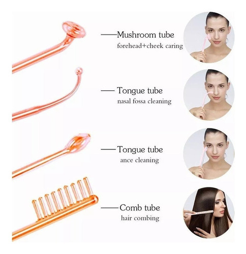 Aparato De Belleza Portátil De Alta Frecuencia C/4 Electrodo