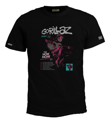 Camiseta Gorillaz Poster Concierto Rock Banda Bto