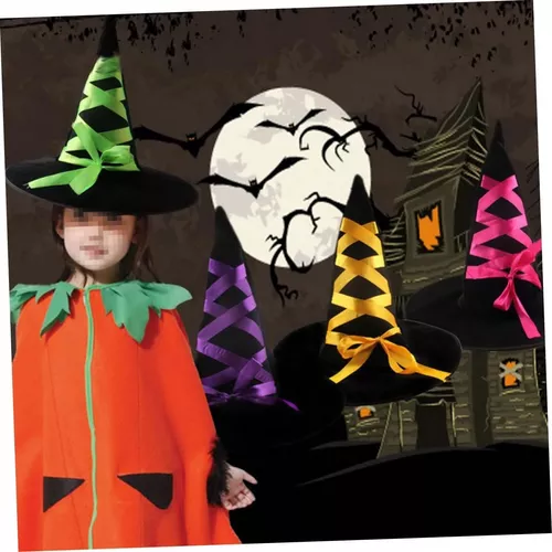 Chapéu de Bruxa Halloween Festa Fantasia Decoração - Compre Agora!