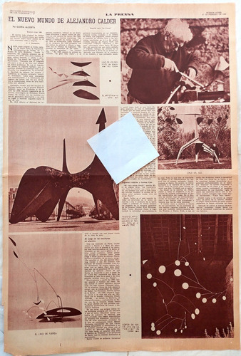 Escultor Alexander Calder Moviles 1966 Escultura La Prensa