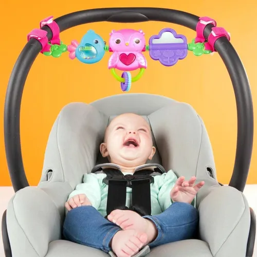 Barra De Juguetes Para Portabebe Bright Starts Musical Color Violeta