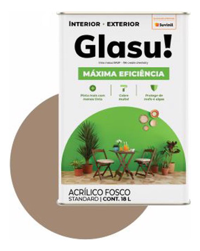 Tinta Acrílica Parede Máxima Eficiência 18l Glasu / Suvinil Cor Capuccino Cremoso