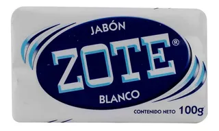 Jabon Lavanderia Zote Blanco 100 Gr Caja Con 120 Piezas
