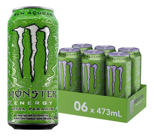 Energético Monster Ultra Paradise 473ml - 6 Unidades 