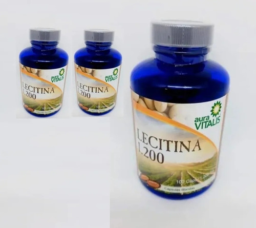 Lecitina 1200 Mg 3x100 Caps C/u Blandas Protector Hepatico 