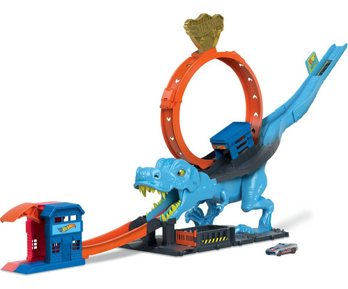 Hot Wheels City Pista De Juguete T-rex Devorador