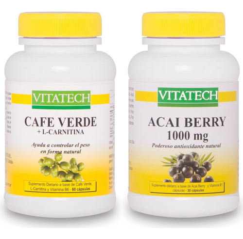 Cafe Verde + Acai Berry Vita Tech Para Estar En Línea