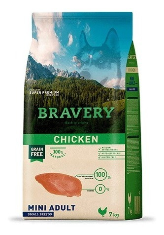 Bravery Chicken Mini Adulto Small Breeds 7kg Razas Mascotas