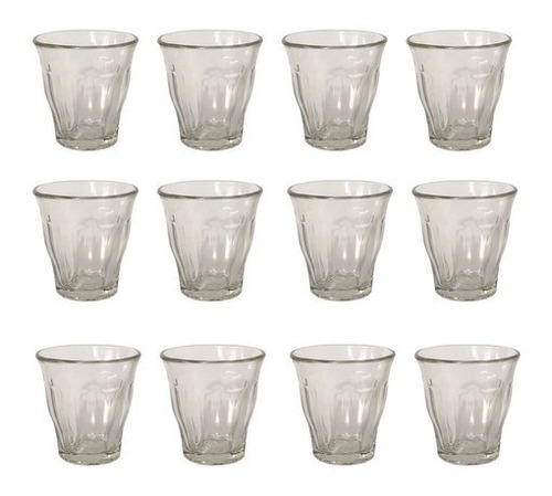 Vaso Facetado De Soda Café Nespresso Jugo Vidrio 100ml X12 U