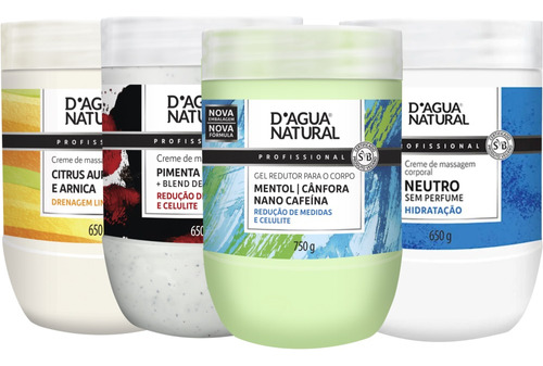  Kit Creme Citrus + Neutro + Pimenta Negra E Gel Crioterapico