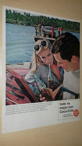 P47 Clipping Publicidad Gaseosa Coca Cola Año 1967